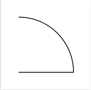 Arc over a line